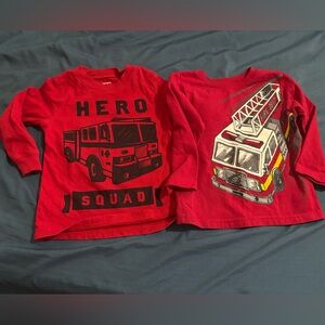 Toddler Boys EUC Red Long Sleeve Tops